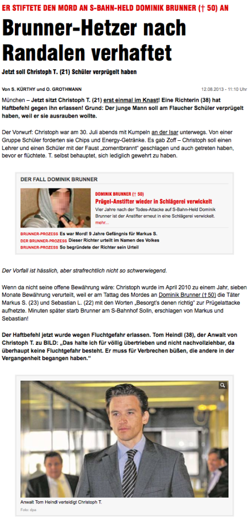 Rechtsanwalt Heindl verteidigt Christoph T. erneut - Aktuelles & Presse von Heindl Rechtsanwälte - Strafverteidiger München